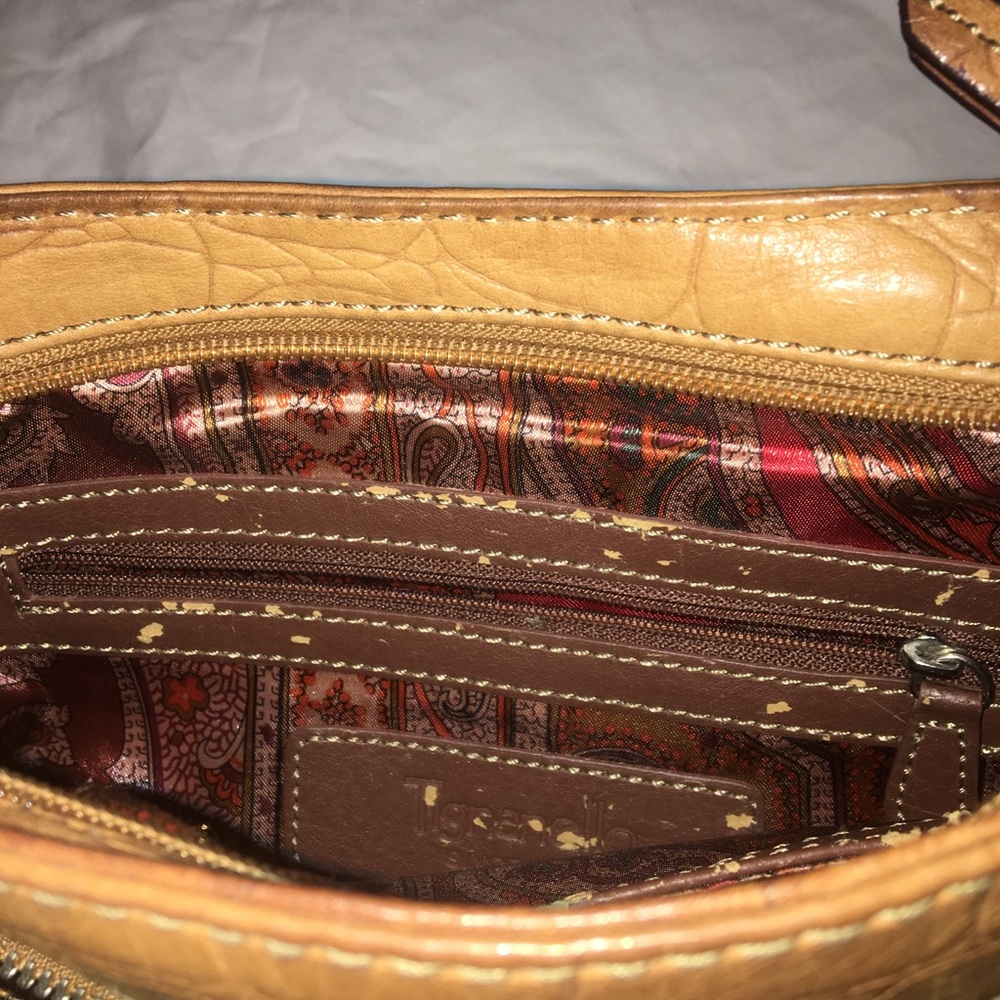 Leather Crossbody Textured Tan Bag - Picture 5 of 5